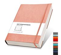 RETTACY - Cuaderno rayado para la universidad, cuaderno rayado de 320 páginas numeradas de gran tamaño B5, papel rayado y grueso de 100 g/m², tapa suave de cuero sintético para mujer y hombre, trabajo