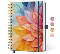 RETTACY Cuaderno rayado para mujeres y hombres, diseño de dalia arcoíris