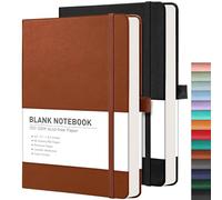 RETTACY Libretas en blanco con papel grueso de 100 g/m², paquete de 2