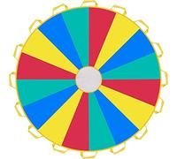 Rettebovon Paracaídas con asas de 20 pies, juegos de paracaídas para juegos de equipo al aire libre, también se puede utilizar para cubierta de trampolín, tapete de picnic, cubierta de muebles