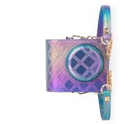 RETUOLWAG Funda de piel sintética bordada a cuadros para cámara Mini12 con correas de hombro y correas para el hombro, ciruela