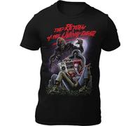 Return of The Living Dead Graveyard T-Shirt Graphic tee Printed Top Mens Black Shirt 3XL