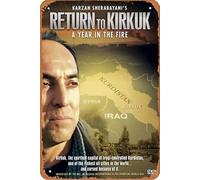 Return to Kirkuk: Un año en el fuego, póster de la película para el hogar, decoración de pared, letrero de metal retro, 20,3 x 30,5 cm