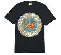 Return To The Beach If Crabby Funny Crab Comfort Colors Adult Heavyweight T-Shirt