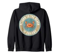 Return To The Beach If Crabby Funny Crab Sudadera con Capucha