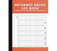 Returned Drugs Log Book: The Essential Tool to Organize, Track, and Document All Your Medication Returns and Expired Drugs
