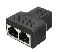 RETYLY 2 Puerto RJ45 Splitter Adaptador LAN Red Extensor Ethernet Conector Plug Lot 1pcs