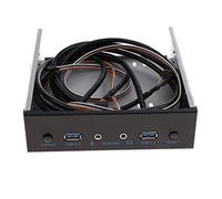 RETYLY USB 3.0 Panel Frontal de La Unidad óptica de 2 Puertos Adaptador de Expansión USB 3.0 Concentrador B + HD Audio + Botón de Interruptor de Encendido
