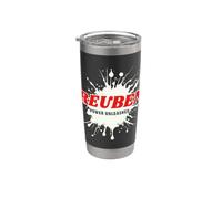 Reuben Power Unleashed Red Name Design Vaso térmico de acero inoxidable de doble pared