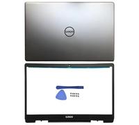 REUISAX Componentes Plateados de la Caja del portátil compatibles con 15D 7000 Series 7570 7573 7580 Cubierta Trasera LCD sin Contacto Bisel Frontal Caja Inferior del reposamanos 0G3CRP(AB Cover)