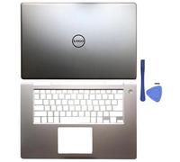 REUISAX Componentes Plateados de la Caja del portátil compatibles con 15D 7000 Series 7570 7573 7580 Cubierta Trasera LCD sin Contacto Bisel Frontal Caja Inferior del reposamanos 0G3CRP(AC Cover)