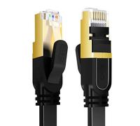 Reulin Cable Ethernet LAN Plano Cat 8 RJ45 Cat8 Patch Cable Cable de Red para Internet, compatible con PC, Laptop, Smart TV, Router, Módem, Switch, Hub, PS4/PS5 y Caja IPTV (1 Metro)