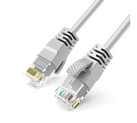 Reulin Cable Ethernet Ultra Delgado de Alta Velocidad Internet LAN Cat6 Gigabit Conector RJ45 Cable de Parcheo (5 Metros, Gris)