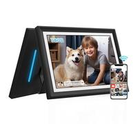 REUMAR Marco de Fotos Digital con luz Ambiental, 10.1 Pulgadas, WiFi Inteligente, Pantalla táctil LCD IPS, rotación automática, Almacenamiento Integrado de 32 GB, fácil configuración para Compartir