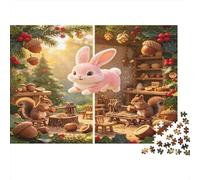 Reunión de Ardillas del Bosque Puzzle de 1000 Piezas Papel para Adultos Animal Fantasía Escena Natural Puzzle para Toda la Familia Relajante Decoración 52x38cm/1000pcs