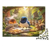 Reunión de Aves del Bosque Puzzle de 1000 Piezas Puzzle para Adultos Papel Animales del Bosque Relajación Enfoque Familia Regalo Decoración Hogar Nan