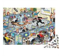 Reunión de Oficina Abierta en Empresas estadounidenses Puzzle De Madera Impermeable Puzzles De 1000 Piezas Regalos para Adultos Colorido Rompecabezas Juegos Educativos