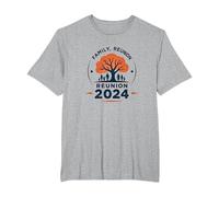 Reunión Familiar 2024 Legacy Tree Gathering Camiseta, Hombre Tallas Grandes, Gris Jaspeado, 4X Alto