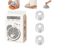 Reusable Aluminum Foil Food Covers, Pop-Up Tin Foil Food Insulation Cover, High Temperature Resistant Foods Preservation Film for Kitchen Vegetable Fruit Meat (30 PCS)