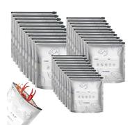 Reusable Aluminum Foil Freshness Seal Bags, Resealable Vacuum Zipper Pouches for Food, Keep Food Fresh Stand Up Pouch with Label (30Pcs,Mixed)