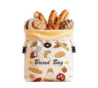 Reusable Beeswax Bread Storage Bag - Organic Cotton Loaf Pouch, Lock C | Freshness Keeping Bread Keeper, Easy Clean Storage Sack | Loaf Preservation for Homemade Bread Baguettes Rolls Bakery Kitchen