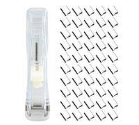 Reusable Binder Clip Stapler - Portable D | Push Binder Dispenser For Office And Travel, No-Hole Document Fastener For Business Files, Compact Stapler; Ideal For Professional Filing On The Go