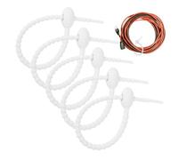 Reusable Cable Ties - 5.9 Inch Silicone Straps, Elastic Cord Wraps for Organization | -Use Wire Holder for Travel