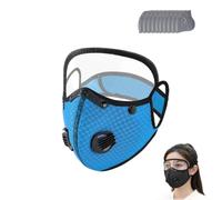 Reusable Carbon Filter Dust Mask With Adjustable Goggles,Carbon-Filter Dust Mask,Dust-Masks Breathing Protection Fine-Dust,With 10 Activated Carbon Filters,For Painting,Woodworking(E)