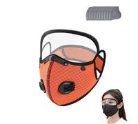 Reusable Carbon Filter Dust Mask With Adjustable Goggles,Carbon-Filter Dust Mask,Dust-Masks Breathing Protection Fine-Dust,With 10 Activated Carbon Filters,For Painting,Woodworking(E)