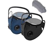 Reusable Carbon Filter Dust Mask with Eye Protection Goggles, Adjustable Dust Face Mask with Replaceable Filters, Face and Eye Coverage for Woodworking, Construction, Cycling and Outdoor Work (G)
