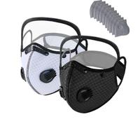 Reusable Carbon Filter Dust Mask with Eye Protection Goggles, Adjustable Dust Face Mask with Replaceable Filters, Face and Eye Coverage for Woodworking, Construction, Cycling and Outdoor Work (D)