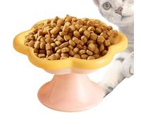 Reusable Cat Bowl - Ergonomic Kitten Bowls, 15x8.6cm Pet Bowl with Weighted Base Bottom, Sturdy Ceramic Pet Feeder, Pets Supply Feeding Bowls, Mealtime Cat Item for Small Animals