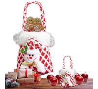 Reusable Christmas Candy Bags - Lightweight Portable Christmas Treat Pouch | Christmas Cookie Bags for Holiday and Festive Celebrations | Ideal for Candy, Cookies, and Small 13.78x6.69 inches