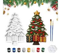 Reusable Christmas Tree Silicone Mold & Paint Kit - DIY Decor Set
