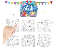 Reusable Coloring Book, Cute Kids Painting, 8.66 X Inches Cartoon Book with Water Pen, Portable Painting Tools with Fun, Craft Activity Set with Creativity, Travel Toy for Preschool