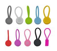 Reusable Cord Ties - Silicona + Magnetic 11x1.7cm | Cable Organizer For Charging Wires, Earphones & Phone Cords | Reusable Wire Holder For Desk & Workplace Organization