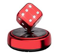 Reusable difusor, compacto Solar Powered Trim, Dashboard Deodorizer, Dice Shape Air Purifier, Black/Gold/Red Compact Design for Truck Sedan Minivan Commuting Travel