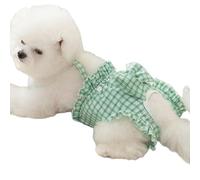 Reusable dog diapers female soft, adjustable pet diapers for small dogs, soft puppy pant plaid design, belly wraps for female dogs, female dog heat period diapers, plaid dog diapers for excitable urin