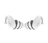 Reusable Ear Plugs, Sleeping Ear Plugs, Noise Reduction, Soft Silicone Material, Flexible Fit Design, Ideal for Travel, Concert, Racing Use, 0.59x0.39x0.2 Inches, White, Black