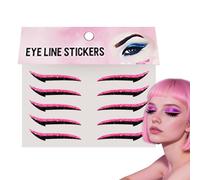 Reusable Eyeliner Stickers, 10-Piece Waterproof Adhesive Eyeshadow and Liner Strips, Quick-Applied Makeup Patches for Dance, Stage Performance, Travel, and Party Looks
