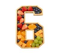 Reusable Food Tray, Wooden Serving Board, 0.59 Inches Party Tray with Multi Purpose Use, Lightweight Cheese Board, Chocolate Plate with Stylish Design, Kitchen Accessory for Birthday and Holiday