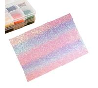 Reusable Fuse Bead Mat, Heat Resistant Ironing Pad, Rainbow Glitter Sheet with Safe Coating, Iron on Craft Mat, Handmade Bead Board with Design, Adults Beginners Home Office Classroom Party Birthday