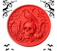 Reusable Garden Art Stepping Stone Mold - Tombstone & Bat Moon | DIY Concre