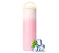 Reusable Gel Ice Pack Bottle 120ml Stainless Steel ABS Cooling Stick With Silicone Gel Core Leakproof Cold Retention Cup For Outdoor Travel Commute Use