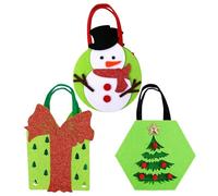 Reusable Goodie Bags, Holiday Tote Bags, Non-Woven Candy Bags, Festive Treat Containers, Reusable Christmas Treat Bags Non-Woven Goodie Bags Set for Shopping for Shopping