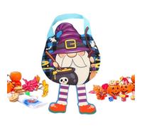 Reusable Halloween Treat Bags for Candy and Toys, Non-Woven Fabric Trick or Treat Tote for School Events, Haunted House, Retail Store, Party, Event Organizers, 11.42x7.87 Inches