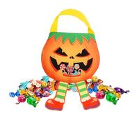 Reusable Halloween Treat Bags for Candy and Toys, Non-Woven Fabric Trick or Treat Tote for School Events, Haunted House, Retail Store, Party, Event Organizers, 11.42x7.87 Inches