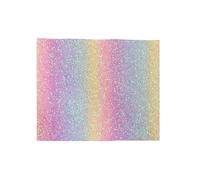 Reusable Heat Pad, Fuse Bead Ironing Mat, 8 Inch Transfer Sheet with Rainbow Glitter, Craft Iron, Iron On Sheet with, Craft Mat for Home and Classroom