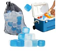 Reusable Ice Cubes For Drinks - 100 Pieces Refreezable Cooling Cubes, Slow Melting Beverage Chilling Blocks For Whiskey Cocktail Coffee Juice Wine Soda | Travel Lunch Party Barbecue Restaurant