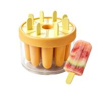 Reusable Ice Mold, Ice Pop Freezer Maker 8 Cavity Bar Shape Silicone Tray with Sticks for Homemade Dessert Juice Fruit Yogurt Treats Kitchen Party BBQ Camping Picnic Outdoor Use
